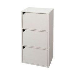 扉付き3段カラーBOX 2つセット 横幅43×奥行き28.5高さ88cm 白 - メルカリ