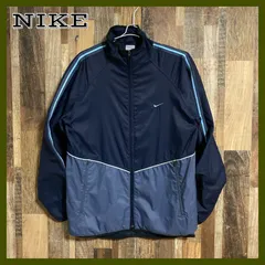 ナイキ NIKE ロゴ ナイロン ポリエステル アウター ジップアップ ウインドブレーカー メンズ 古着 長袖