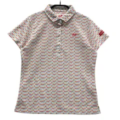 サイズ：0 MASTER BUNNY EDITION マスターバニーエディション  半袖ポロシャツ 総柄 ピンク系 [240001235755] ゴルフウェア レディース ストスト