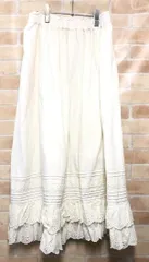 【中古】 Samansa Mos2 サマンサモスモス 裾段スカラップスカート ホワイト F 111425446