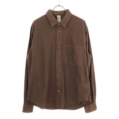 エムエイチエル 日本製 長袖 コットンシャツ L ブラウン MHL. マーガレットハウエル メンズ