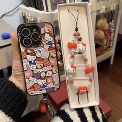 HELLO KITTY×CASETIFY 50周年 スマホケース+ストラップ 2点セット ファッション スマホケース ケースiphone16 ケースiphone15 ケースiphone14  ケースiphone13 ケースiphone12