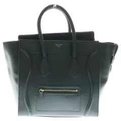 CELINE (セリーヌ) ラゲージ ミニショッパー レザーハンドバッグ ブラック レディース