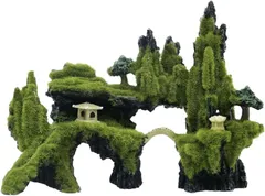TRESTREE アクアリウム オブジェ 水槽 石 流木 苔( グリーン,  大)のサムネイル