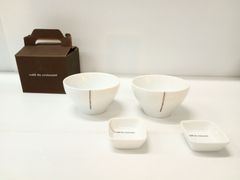 cafe de croissant/カフェ　ド　クロワッサン　丼＆小皿　セット【中古品】