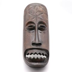 ビンテージ アフリカ アート マスク お面 郷土玩具 ジョジョ 風 一刀彫