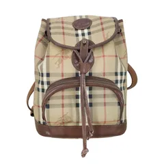 バーバリーズ BURBERRYS ノヴァチェック サフィアーノレザー 巾着 バックパック レディース 表記無 