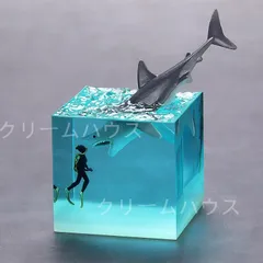 サメ クリスタル 置物 オブジェ クリスタルオブジェ メガロドン 綺麗 かわいい おしゃれ インテリア 海洋生物 小像置物 ホームデコレーショ