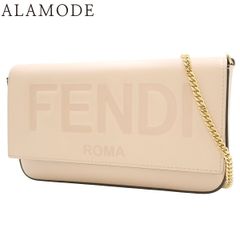 FENDI(フェンディ) チェーンショルダーバッグ ショルダーバッグ 2WAY 肩掛け 斜め掛け 財布 ウォレット クラッチ レザー ライトローズ ピンクベージュ ゴールド金具 8BS032 AAYZ F14N1 40802146109【アラモード】のサムネイル