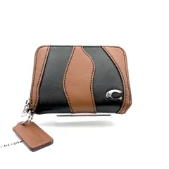 【 未使用 】COACH　コーチ　コインケース　小財布　コンパクトウォレット　レザー　ブラウン