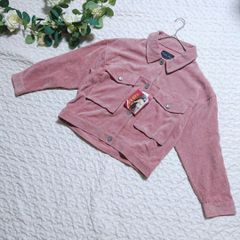 新品《Private Pause》（M）ピンクコーデュロイショート丈ジャケット