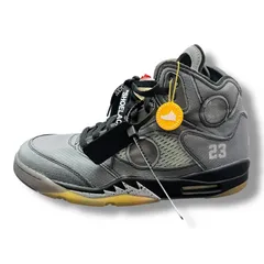 NIKE AIR JORDAN 5 RETRO SP OFF WHITE BLACK FIRE RED-MUSLIN エアジョーダン5 オフホワイト ナイキ コラボ スニーカー CT8480 001 ブラック/ファイアレッド-モスリン 28.0 87684A3