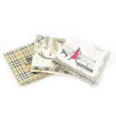 バーバリー ロンドン BURBERRY LONDON ハンカチ 3枚セット コットン チェック 総柄 ベージュ ピンク /AO4 ■GY11
