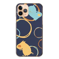 iPhone12 Pro Max ケース カバー アイフォン12 プロマックス スマホケース ハードケース カピバラ 北欧柄 カラフル 動物 おしゃれ かわいい 人気 透明 クリア カラー03