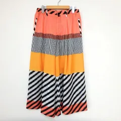 #apc イッセイミヤケ ISSEYMIYAKE パンツ 2 オレンジ 黄色 白 ワイド ボーダー ストライプ レディース [865498]のサムネイル