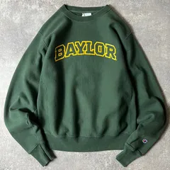 Champion カレッジ プリント リバースウィーブ スウェット トレーナー S / 復刻 単色タグ チャンピオン グリーン