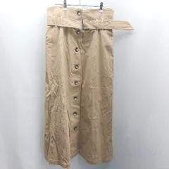 ◇ ⊇ MOUSSY マウジー ウエストベルト ロング フレア スカート サイズ1 キャメル レディース E  【1503060019603】
