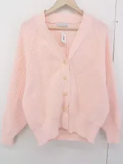 ◇ Aunt Marie's アントマリーズ 長袖 ニット カーディガン サイズF ピンク系 レディース  【中古】 【1203180005042】