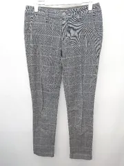 ◇ PASSIONE パシオーネ チェック柄 テーパードパンツ サイズ40 グレー系 レディース P  【1406180045814】