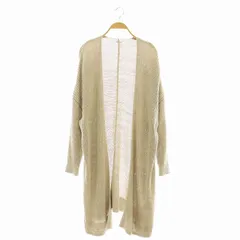 ミューズ ドゥーズィエム クラス MUSE de Deuxieme Classe シルク リネン混 ロングカーディガン ニット ベージュ /HK ■OS