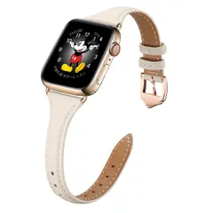 コンパチブル apple watch バンド 38mm 40mm 41mm，コンパチブル アップルウォッチ バンド iWatch ultra series SE/8/7/6/5/4/3/2/1 トップグレード革 スリム＆薄型交換用リストバンド (3