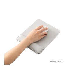 ナカバヤシ リストレスト付きPUレザーマウスパッド グレー