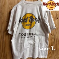 【古着】HardRockCAFE(ハードロックカフェ)半袖Tシャツ L 白 ヴィンテージ バックプリント USA製 アメリカ古着