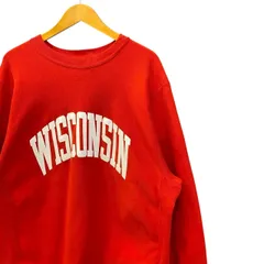 80s ビンテージ チャンピオン リバースウィーブ ラバープリント スウェット XL レッド USA製 80年代 vintage アメリカ製 トリコタグ カレッジプリント