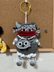 編みぐるみ可愛いパクパクモンスター　オオガミコスプレ　カバン飾り　など　ハンドメイド　編み物