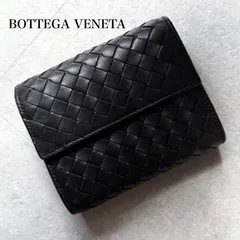 極美品　ボッテガヴェネタ　希少　二つ折り財布　デボス　イントレチャート　ブラック BOTTEGA VENETA 【新品未使用】ボッテガヴェネタ デボスイントレ