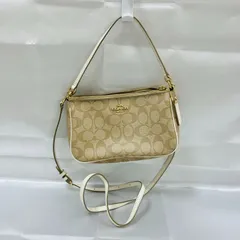 A【COACH】コーチ 2way ショルダーバッグ　アクセサリーポーチ　レザー