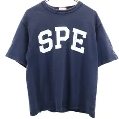 チャンピオン 半袖 Tシャツ S ネイビー Champion メンズ 古着 【240405】 メール便可