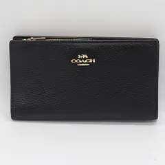 良品 コーチ 折り財布 レザー ブラックカラー 長財布 財布 コインケース カードケース ブランド小物 2000000 NSK MST