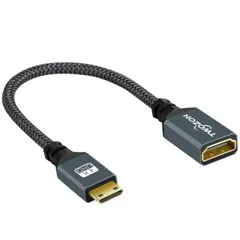 【数量限定】Twozoh Mini HDMI to HDMI変換アダプタ Mini HDMI(オス)-HDMI(メス)変換ケーブル延長ケーブル HDMI ケーブル タイプc (HDMIミニ) 3D/4K 2160P1080P- 20CM 適格請求書発行可