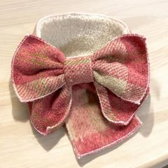 犬用☆かわいいリボンマフラーＭ(ピンク)ペット用