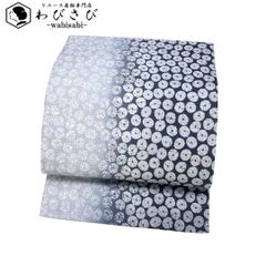 名古屋帯 京友禅作家 山科春宣 手描き花柄模様 金彩 縮緬 O-5267
