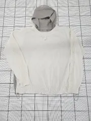 ◇ Θ chris montez クリスモンテス 異素材 長袖 プルオーバー パーカー サイズ2 ホワイト系 グレー系 レディース E  【1508260057271】