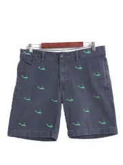 【お得なクーポン配布中!】 00s ポロ ラルフローレン 総柄 コットン ショートパンツ メンズ 33 古着 00年代 オールド ショーツ 短パン 半パン モノグラム クジラ 刺繍