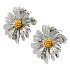 【シルバー×ピアス】[Cream dot. クリームドット公式] ピアス レディース 大ぶり 低アレルギー スタッド 大きめ 存在感 フラワー 花 デイジー 大人 可愛い  