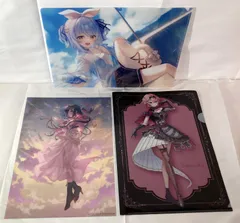 △M176-70　ホロライブ　クリアファイル　兎田ぺこら　鷹嶺ルイ　クリアポスター　AZKi　セット