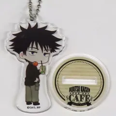 【中古】キーホルダー 伏黒恵 「呪術廻戦 ポップアップカフェ in なんばマルイ ミニキャラアクリルスタンドキーホルダー」