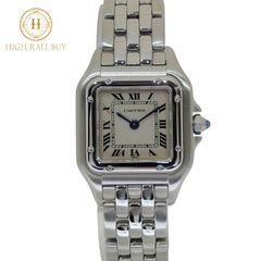 【極美品】CARTIER カルティエ パンテール SM 1320 SS ステンレススチール クォーツ QZ アイボリー文字盤 レディース 腕時計