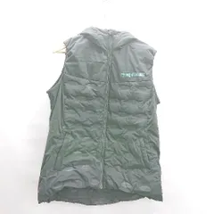 ◇ ⊇ munsingwear 総柄 ロゴプリント ダウンベスト サイズLL ブラック メンズ E  【1502180065781】