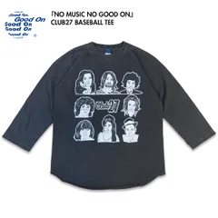 ［2025秋冬新作］Good On グッドオン CLUB27 ベースボール Ｔシャツ ラグラン 7分袖 ユニセックス アメリカ製生地 日本製 OLBB1306P BASEBALL TEE Pブラック　Mサイズのサムネイル