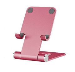 卓上 折り畳み式スマホスタンド アルミ合金製 (ローズゴールド)