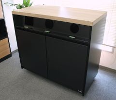 オカムラ　アルトピアッツァ　トラッシュユニット　分別ごみ箱　カフェカウンター　ダストボックス　カフェスペース　オフィス家具