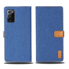 【数量限定】NAVY 5g note20+ ウルトラ5g ギャラクシーノート20 サムスン スマホケース 横置きスタンド機能 カード収納ポケット ベストデニム材料 全面保護 (ブルー) 手帳ケース Samsung 対応 5G Ultra 20 Note Gal