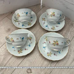 オールドノリタケ 散らし花シリーズ ティーカップ＆ソーサー4客　まとめセット！レア