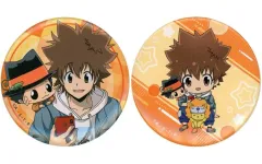 【中古】バッジ・ピンズ 沢田綱吉＆リボーン 缶バッジ2個セット 「ひこくじ 家庭教師ヒットマンREBORN! Chill out」 E賞