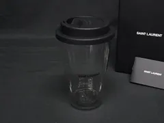 ■新品同様■ SAINT LAURENT サンローラン タンブラー コップ 食器 テーブルウェア クリア×ブラック系 FQ2026のサムネイル